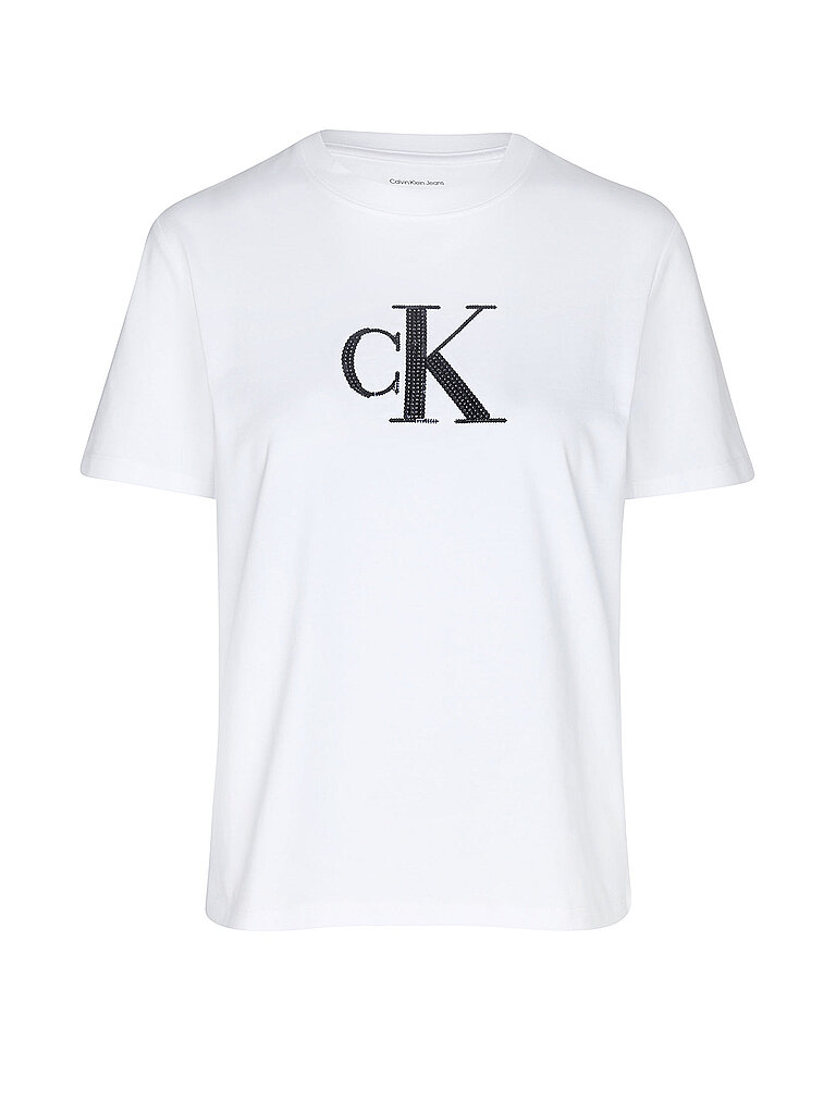Calvin Klein Jeans T-shirt à Manches Courtes Lv047b224g Bright White S Femme 5